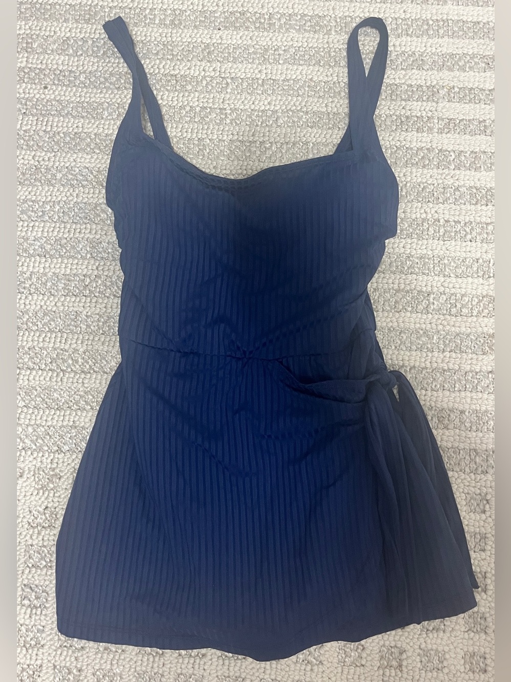 NWT Ellen Tracy Navy Blue dress One Piece Swimsuit size 6